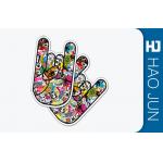 Personalized Custom Adhesive Stickers Hand Shaped With Logo Printing for sale