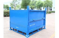 China Lockable Pallet Storage Cage Industrial Wire Baskets Wire Mesh Containers supplier