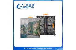 China Seamless Splicing P3.91MH Series 140° Radian Adjustment Transparent Screen With Signal Plug supplier