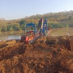200m3/H Gold Dredging Machine Chain Bucket Dredger With Diesel Engine