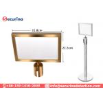 Vertical Frame A4 Post Barrier Sign Holder Racks For Stanchion Barrier for sale