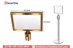China Vertical Frame A4 Post Barrier Sign Holder Racks For Stanchion Barrier supplier