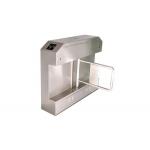 IP44 Barcode RFID Reader Pedestrian Swing Turnstile 1.2mm SS304 24V