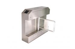 China IP44 Barcode RFID Reader Pedestrian Swing Turnstile 1.2mm SS304 24V supplier