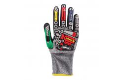 China 13 Gauge 4X43CP Nitrile Sandy Touchscreen Gloves With TPR Impact Protection supplier