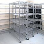 6 Tier 72 Long Healthcare Storage Industrial Wire Shelving Adjustable Chrome Plated for sale