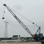 OUCO 3T 40M Offshore Platform Crane Barge Mounted With Diesel Engine