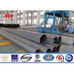 Metal tubular Hot dip Galvanized Steel Pole taper or polygonal Shape for sale