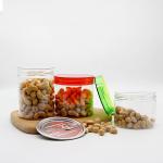 Colorful Crystal Cap 380ml PET Easy Open Jar With EOE Food Grade for sale