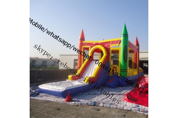 jumping castle with slide and pool jumping castle with slide and pool