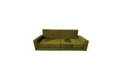 China 14 Pieces Modular Foam Flip Play Couch Set With Removable Suede Cover supplier