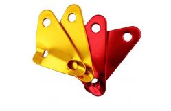 China Triangle Shape Aluminum Alloy Rope Stopper Tent Stake Rope Cleats supplier