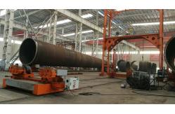 China Wireless Controller Rubber Wheel Welding Turning Roll Motorized Trolley supplier