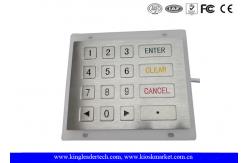 China USB / PS2 Interface Stainless Steel Numeric Key Pad  with 16 Flat Keys supplier