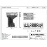 Small Size Segment TN FFC LCD Module Monochrome Transflective Positive Display