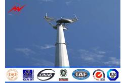 China Steel 100ft Mono Pole Mobile Cell Phone Tower / Tapered / Flanged Steel Poles supplier