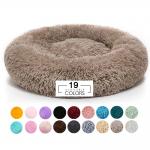 Reebay Non Slip Calming Doughnut Dog Bed 70CM Fluffy Round Cat Bed ODM for sale