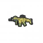Rifle Guns Shape PVC Badge Patch 3.5'' Width Silicone Rubber Material For Military for sale