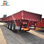 Containers Flatbed Wall 600mm 13M 40FT Drop Side Semi Trailer for sale