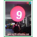 Customized Diameter 0.8m Inflatable Backpack Balloon Pink For Advertising