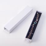 Personalized White Paper Jewelry Boxes with sponge Simple Sliding Drawer for sale