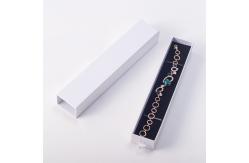 China Personalized White Paper Jewelry Boxes with sponge Simple Sliding Drawer supplier