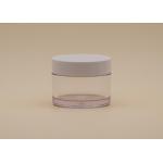 30ml Cylindric Round Opal Cosmetic Cream Containers White PETG Clear Body With Lid for sale
