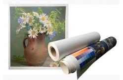 China Matte Blank Stretched Poly Cotton Canvas Roll For Digital Inkjet Printing supplier