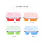FDA Standard 2 Compartments Silicone Bento Foldable Lunch Box