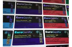 China Black Hologram Design Glass Vial Labels10ml Vial Custom Labels And Boxes supplier