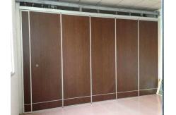 China Banquet Hall Movable Wall Partitions , Melamine Surface Sliding Acoustic Room Divider supplier