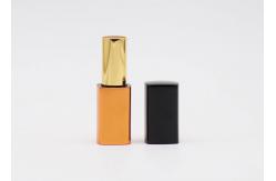 China 3.5g Square Fancy Orange Lip Balm Container Tube Bulk supplier