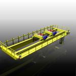 A5 QE Type Double Trolley Hook Bridge Overhead Crane With Cabin Control for sale