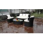 All Weather UV Proof Outdoor Rattan Sofa For Cafe / Beach / Park for sale