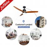 220V Power Saving Remote LED Ceiling Fan 52 Inch 5 Speed Choice