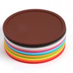 Oem Logo No Spills Round Custom Silicone Coasters