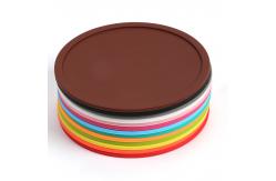 China Cheap Custom Logo Round Silicone Tea Cup Placemats Silicone Coaster supplier