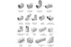 China Internal T Shape Industrial Inner Connector Aluminum Alloy Lean Pipe Joint supplier