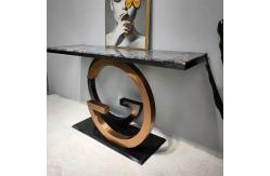 China Glossy Steel Frame Entrance Console Table Rectangular Height 78cm supplier