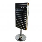 Double Mirror Rotating MDF Slatwall Display Stand for sale