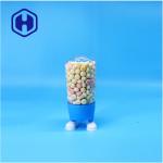 Cartoon Shaped Kid-Friendly PET Lollipop Candy Sugar Cookies Jar Fancy Screw Lid for sale