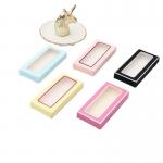Window Cut Paper Display Box Offset Printing Rectangle Eyelash Packaging Box Custom for sale