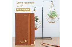 China 100GSM Ivory Paper Small Academic Planner 2023 Brown 2 Pages Per Week supplier