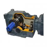 K37 Series Helical Bevel Gear Reducer Helical Bevel Gearmotor With AC Electric Motor for sale
