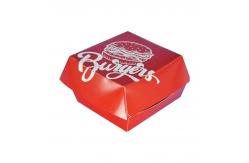 China Customized fast food box hamburger box eco-friendly and biodegradable white cardboard packaging supplier