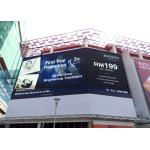 Fixed / Rental IP65 P10 Outdoor LED Advertising Screen Wide Viewing Angle Waterproof Iron Cabinet for sale