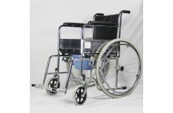 China Fixed Armrest Footrest Transport Chair With U Shape Seat Commode supplier