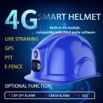 Support 4G 3G Safety Helmet Camera With 7 Hours Recording Time 4200mAh Battery for sale