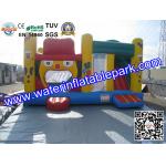 ODM Outdoor Inflatable Sport Games , PVC Inflatable House Bounce With Slide for sale