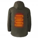 Fleece Men's Heated Jacket Rechargeable Electric Heated Clothes for Hiking